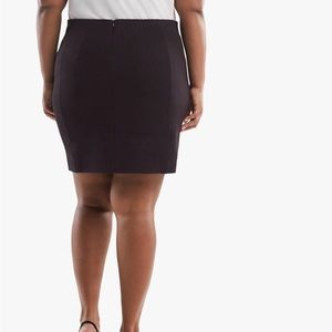 MM LaFleur Crosby Skirt Black Tropical Wool Sz 16 EUC